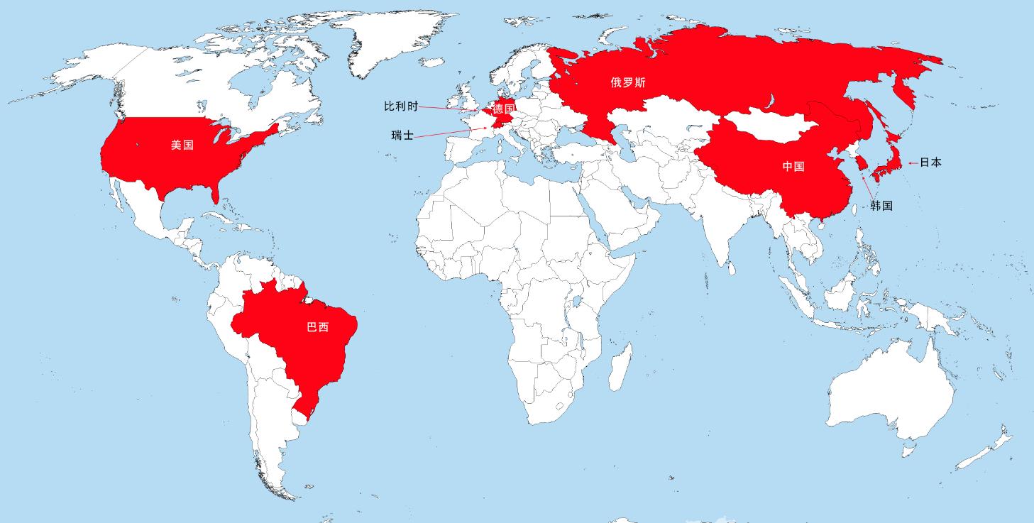 全球醋酸纤维素厂家分布图